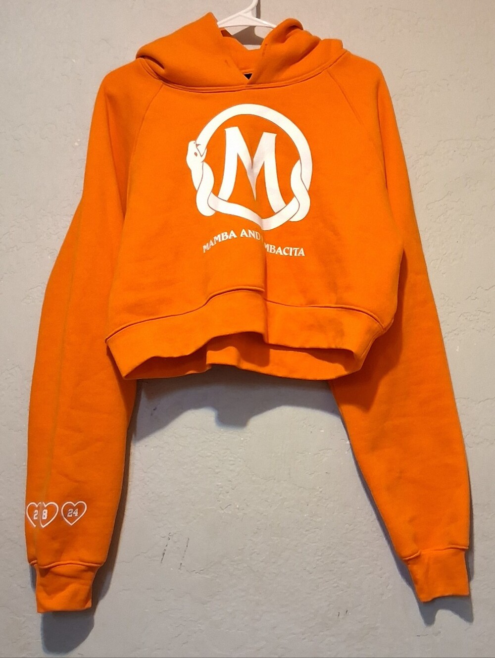 Mamba And Mambacita Orange Hoodie  Girl-dad Cropped Cozy Pullover Kobe L